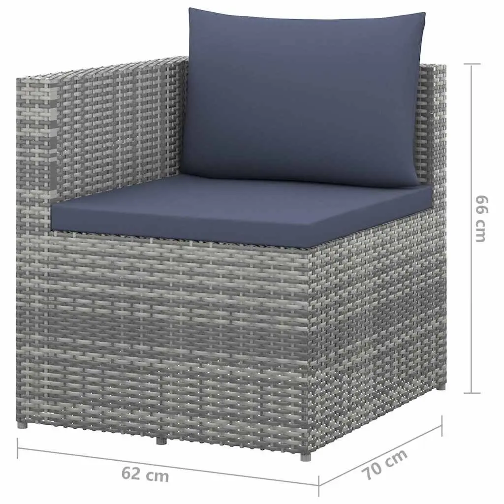 4 Piece Poly Rattan Garden Lounge Set