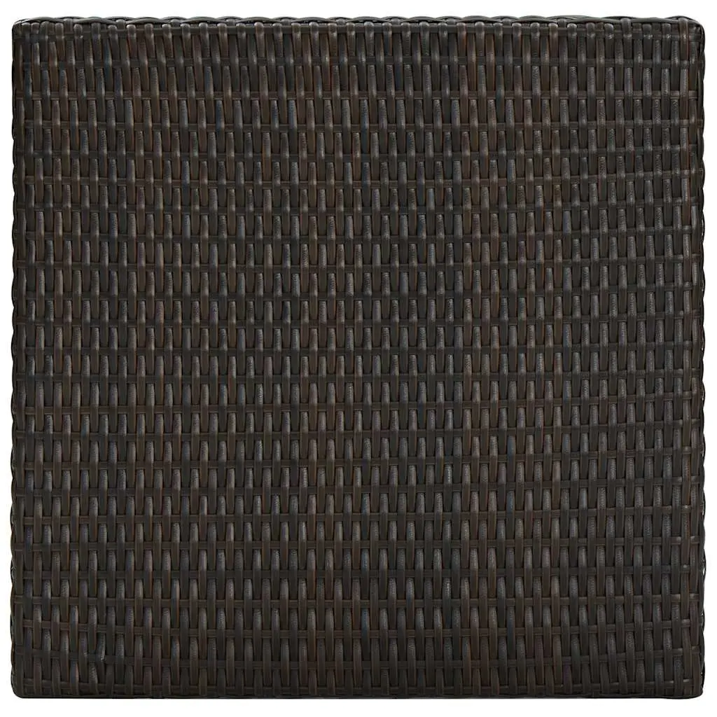 Brown Outdoor Bar Table with Durable Steel Frame 60.5cm