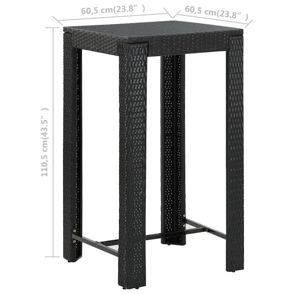 Black Bar Table for Outdoor and Indoor Use