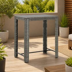 High Top Grey Bar Table for Outdoor Spaces