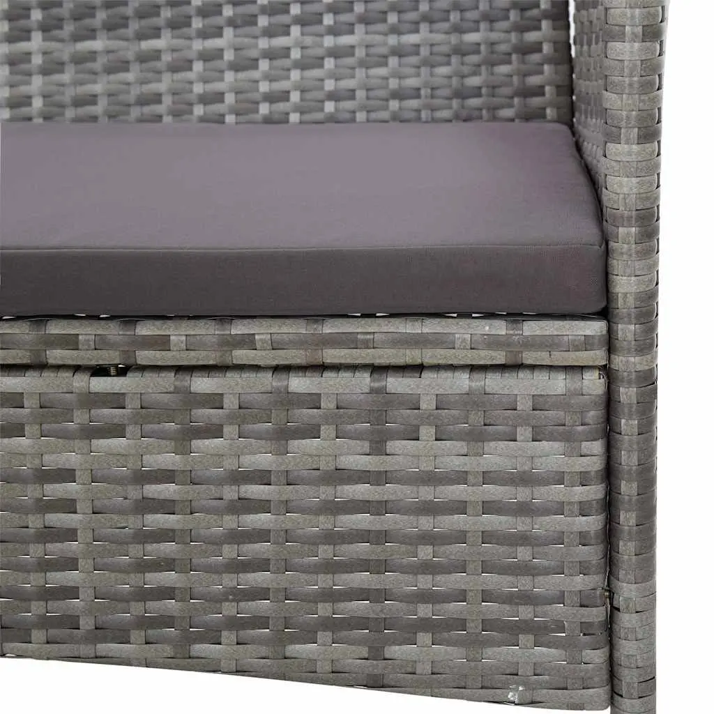 4-Piece Poly Rattan Garden Lounge Set