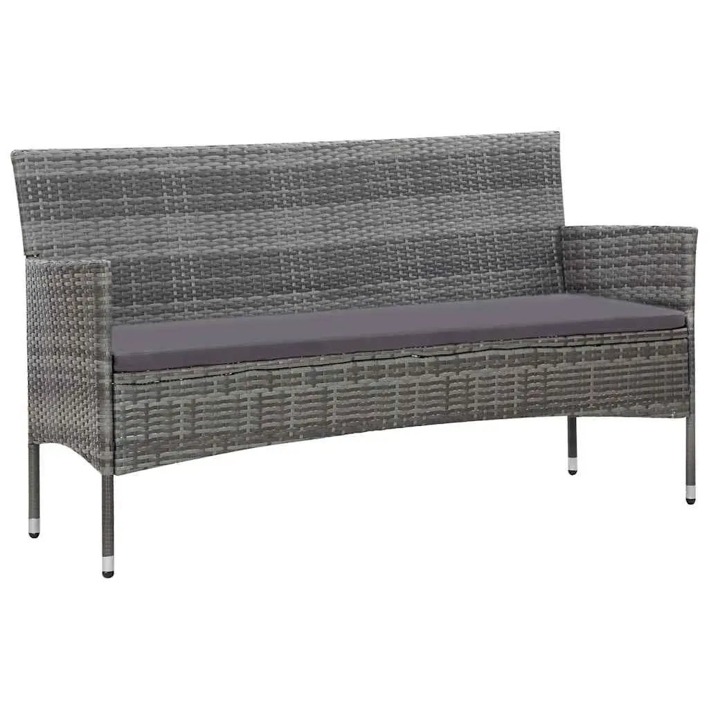 4-Piece Poly Rattan Garden Lounge Set