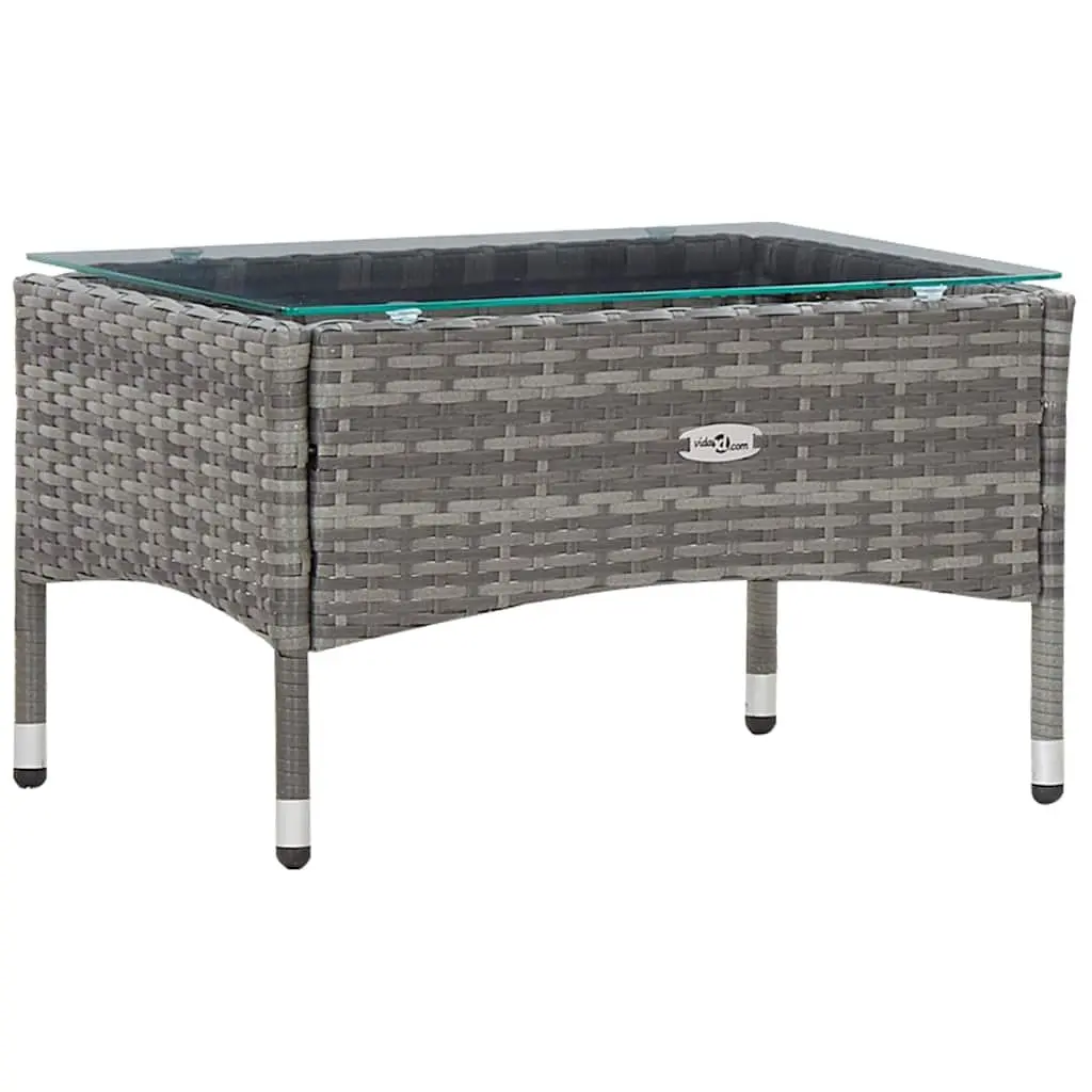 4-Piece Poly Rattan Garden Lounge Set