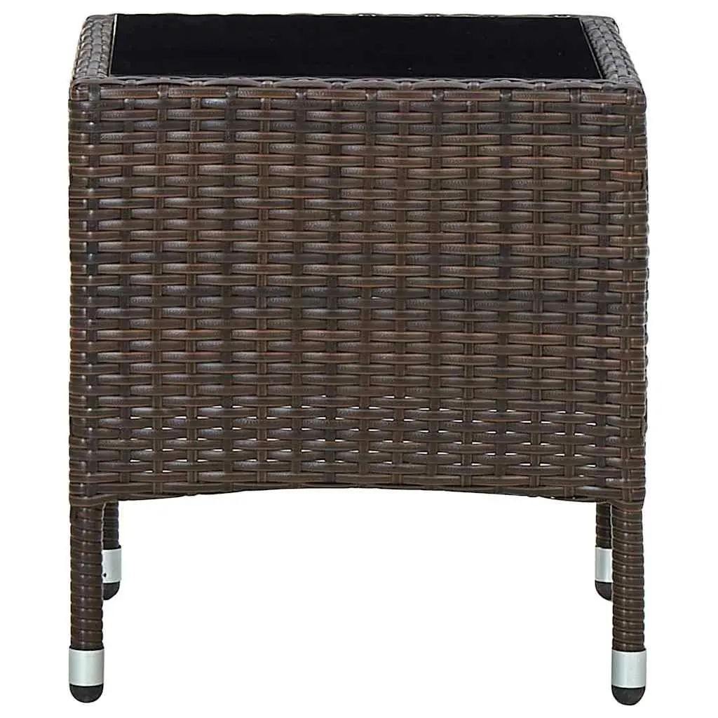 Brown Rattan Garden Table for Outdoor Spaces
