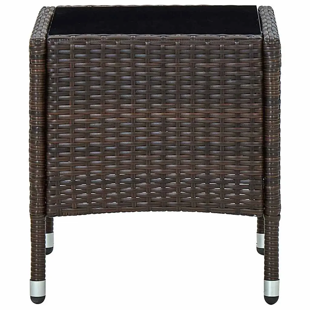Brown Rattan Garden Table for Outdoor Spaces