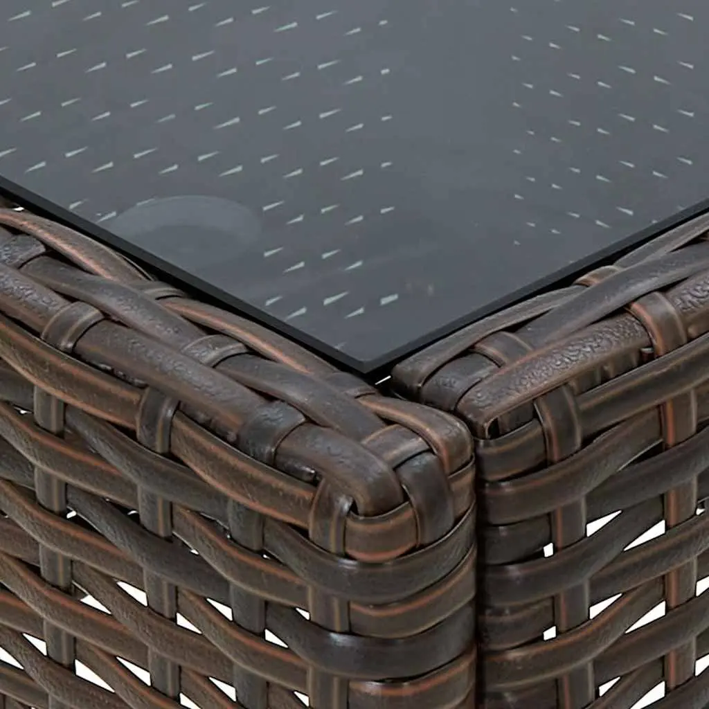 Brown Rattan Garden Table for Outdoor Spaces