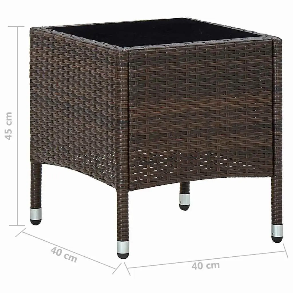 Brown Rattan Garden Table for Outdoor Spaces