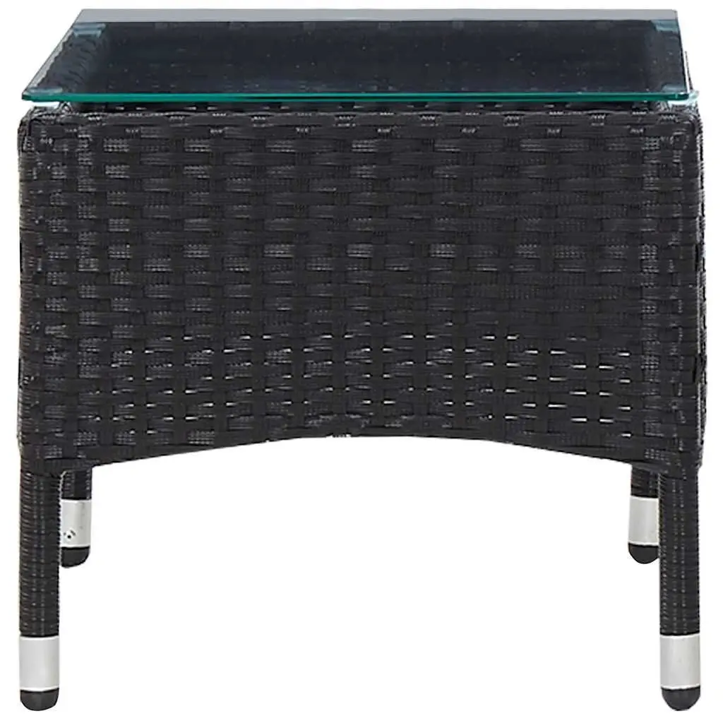 Outdoor Coffee Table Black Rattan Garden Furniture Side End Couch Table Easy