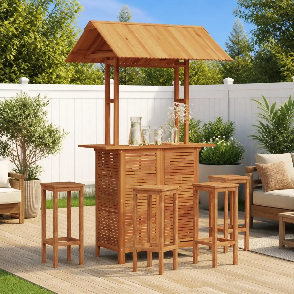 Outdoor Bar Table with Rooftop for Gardens