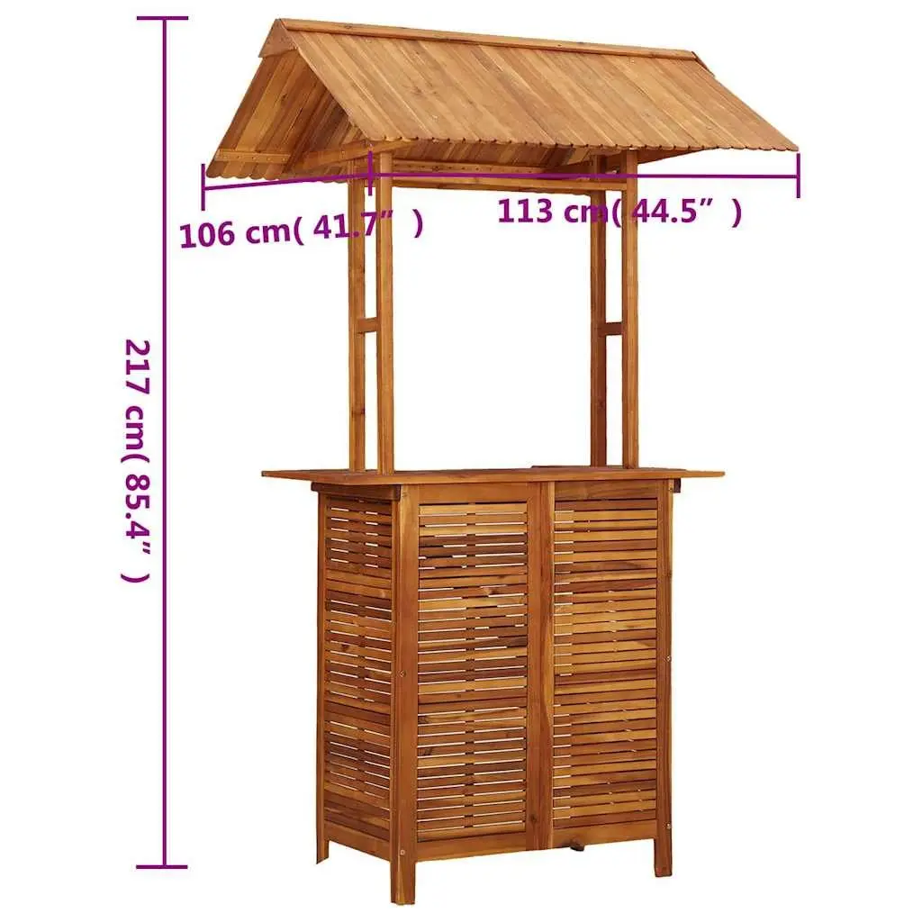 Outdoor Bar Table with Rooftop for Gardens