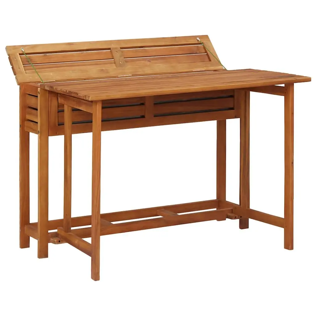 Garden Planter Table with 2 Folding Bistro Chairs
