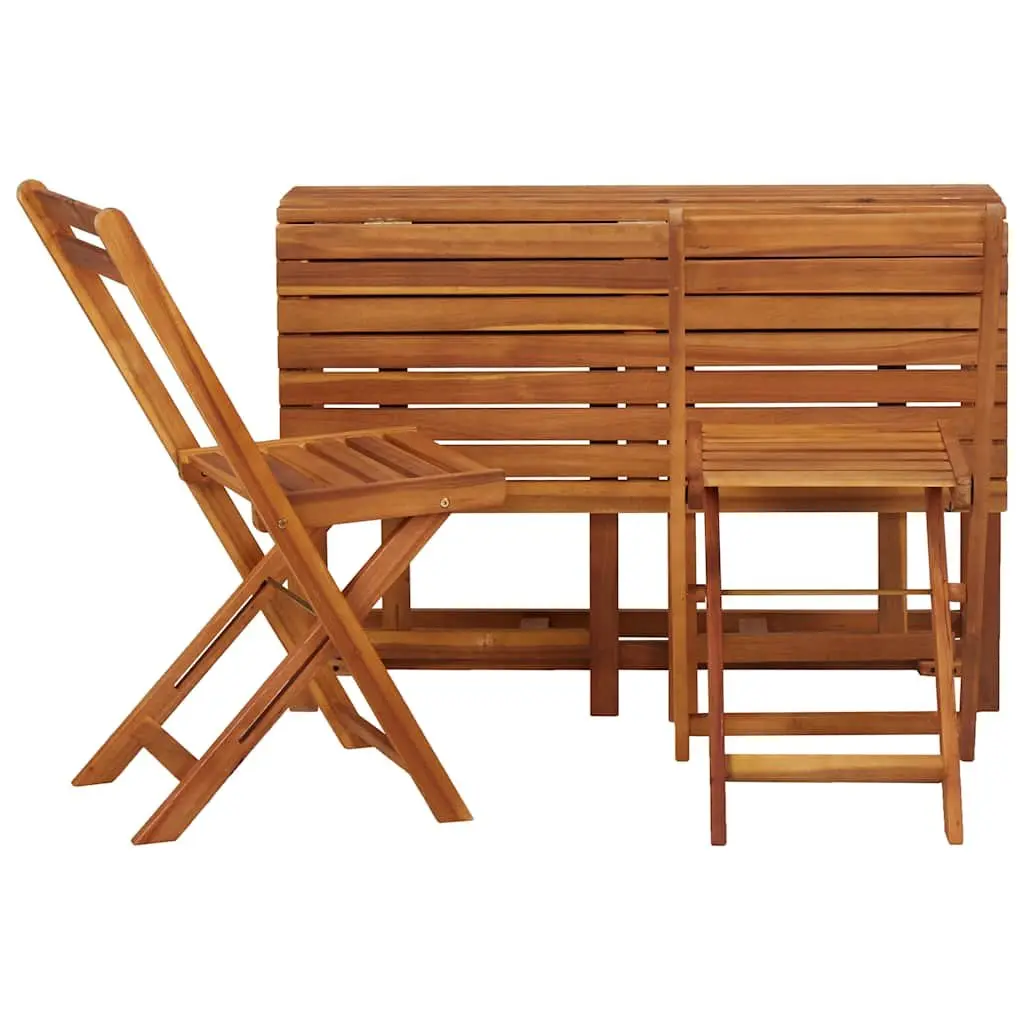 Garden Planter Table with 2 Folding Bistro Chairs