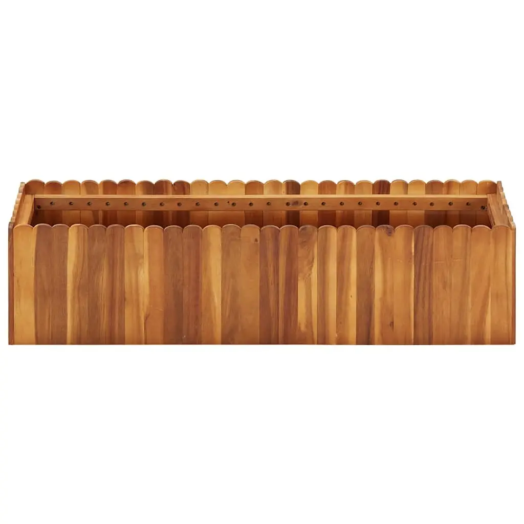 Garden Raised Bed Planter Solid Wood 100x30x25 cm Brown