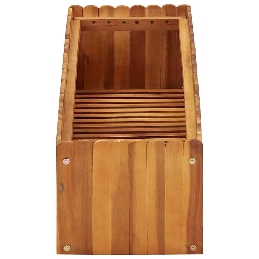 Garden Raised Bed Planter Solid Wood 100x30x25 cm Brown