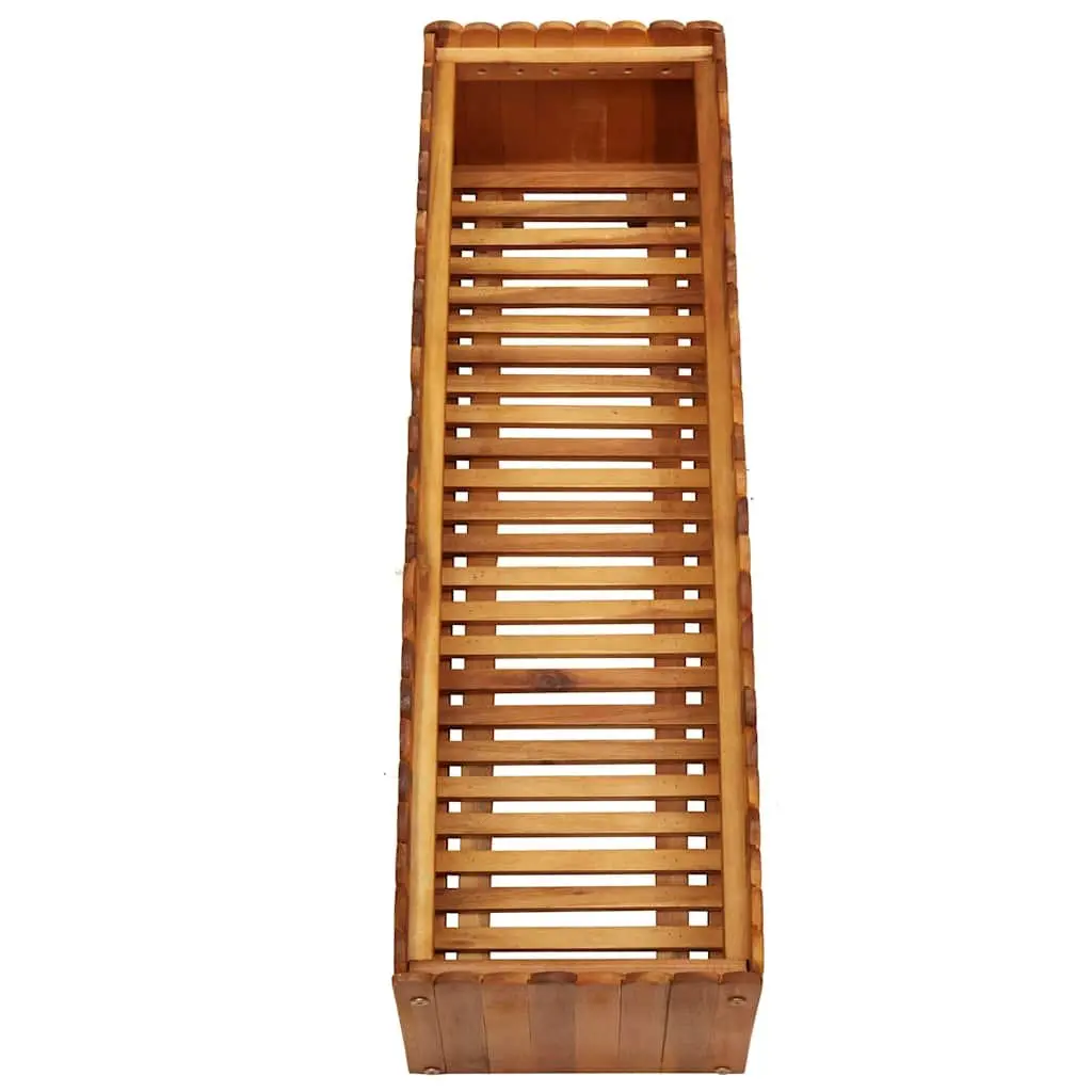 Garden Raised Bed Planter Solid Wood 100x30x25 cm Brown