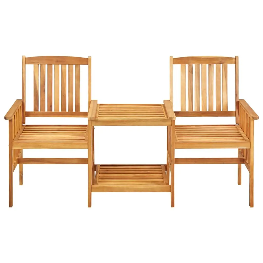 Outdoor Patio Bistro Set with 2 Chairs and Tea Table