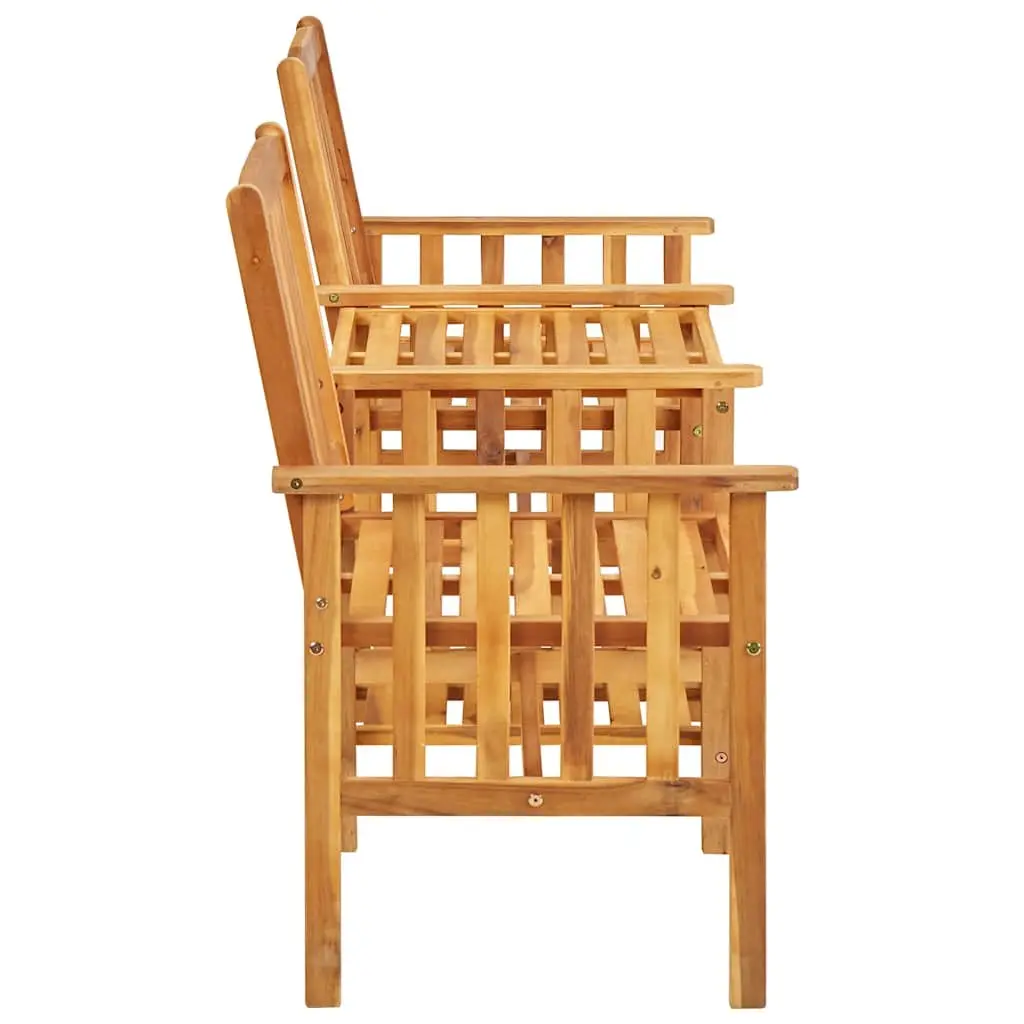 Outdoor Patio Bistro Set with 2 Chairs and Tea Table
