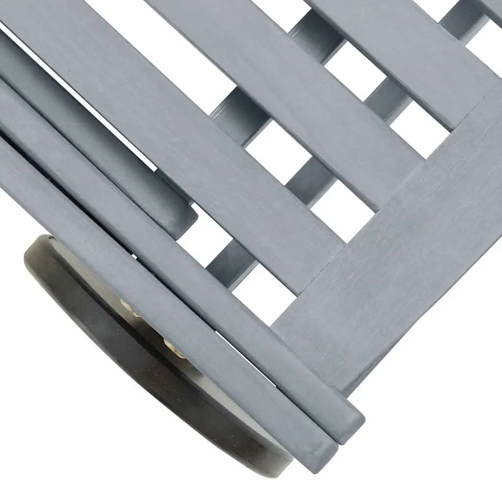 Grey Wooden Sun Lounger for Outdoor Relaxation