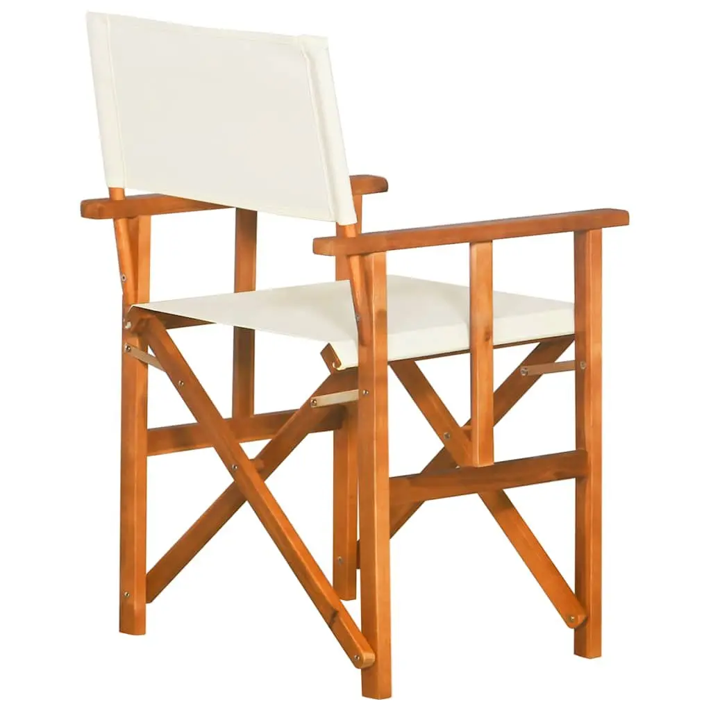 Folding Director's Chairs Solid Acacia Wood Brown 2 Piece
