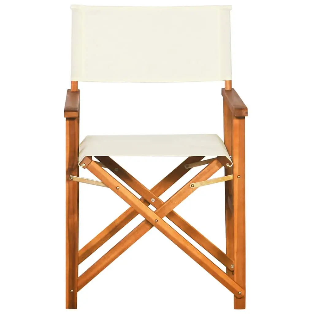 Folding Director's Chairs Solid Acacia Wood Brown 2 Piece
