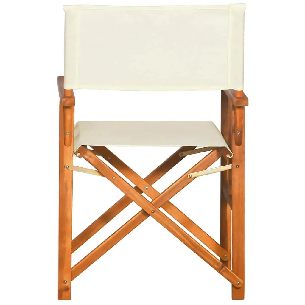 Folding Director's Chairs Solid Acacia Wood Brown 2 Piece