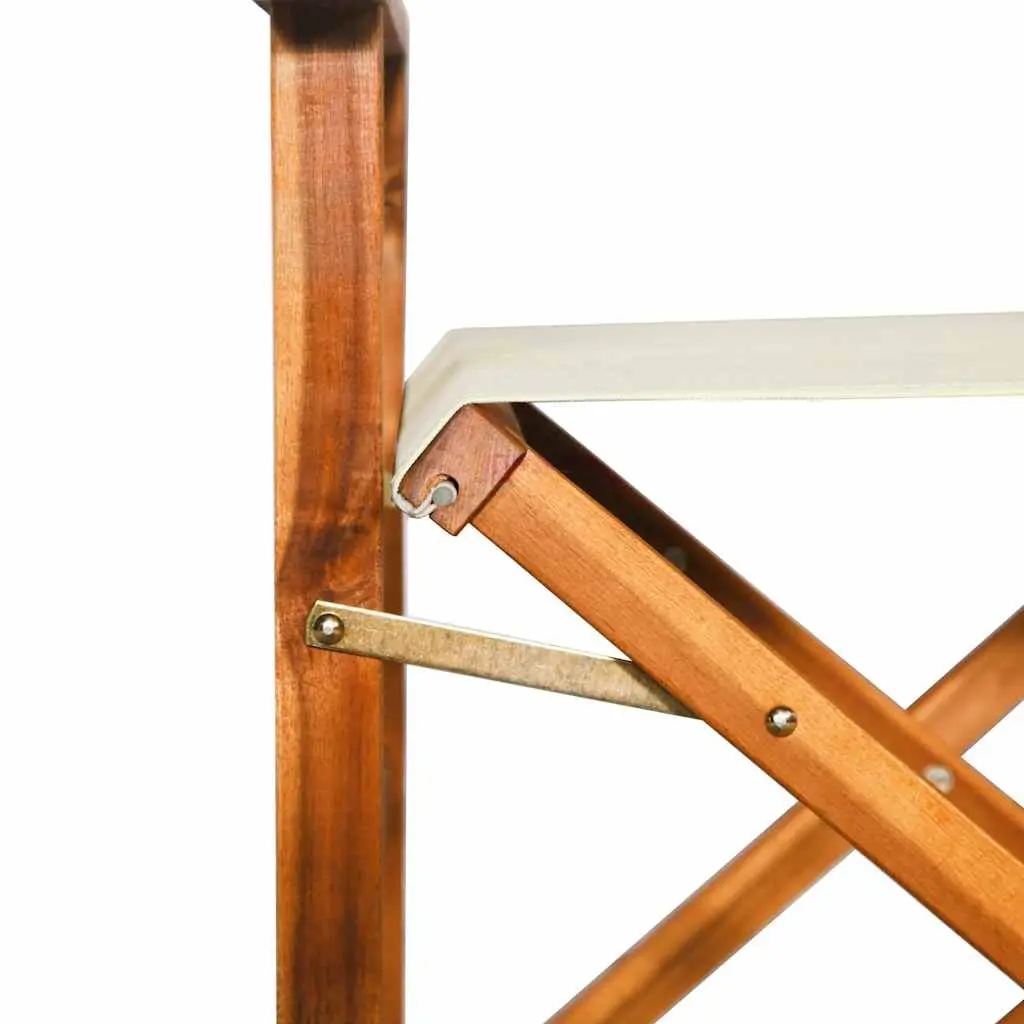 Folding Director's Chairs Solid Acacia Wood Brown 2 Piece