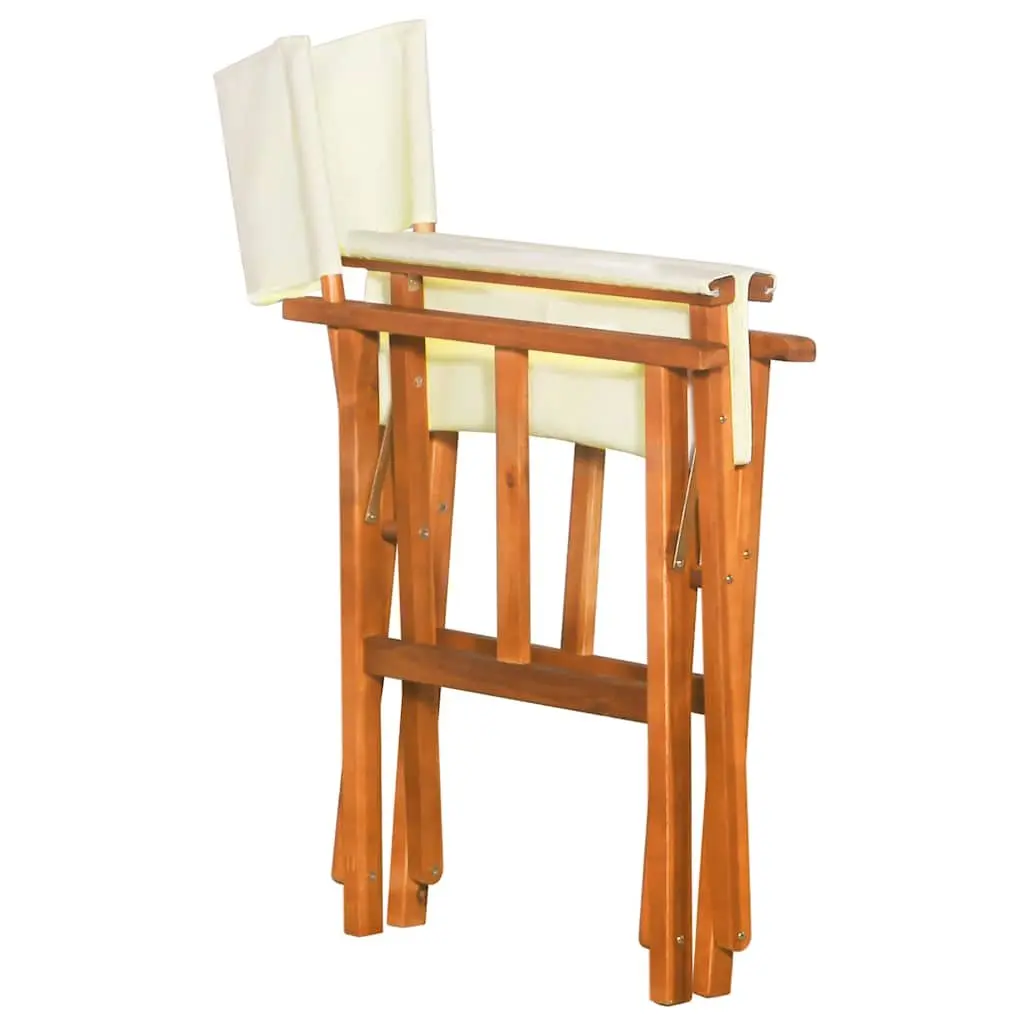 Folding Director's Chairs Solid Acacia Wood Brown 2 Piece