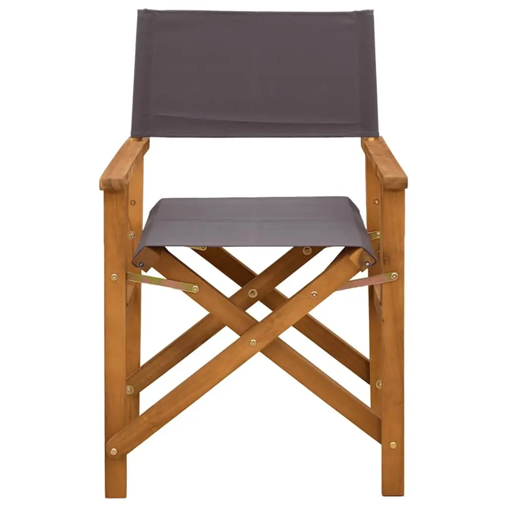 Folding Director's Chairs 2 Pack in Durable Brown Wood