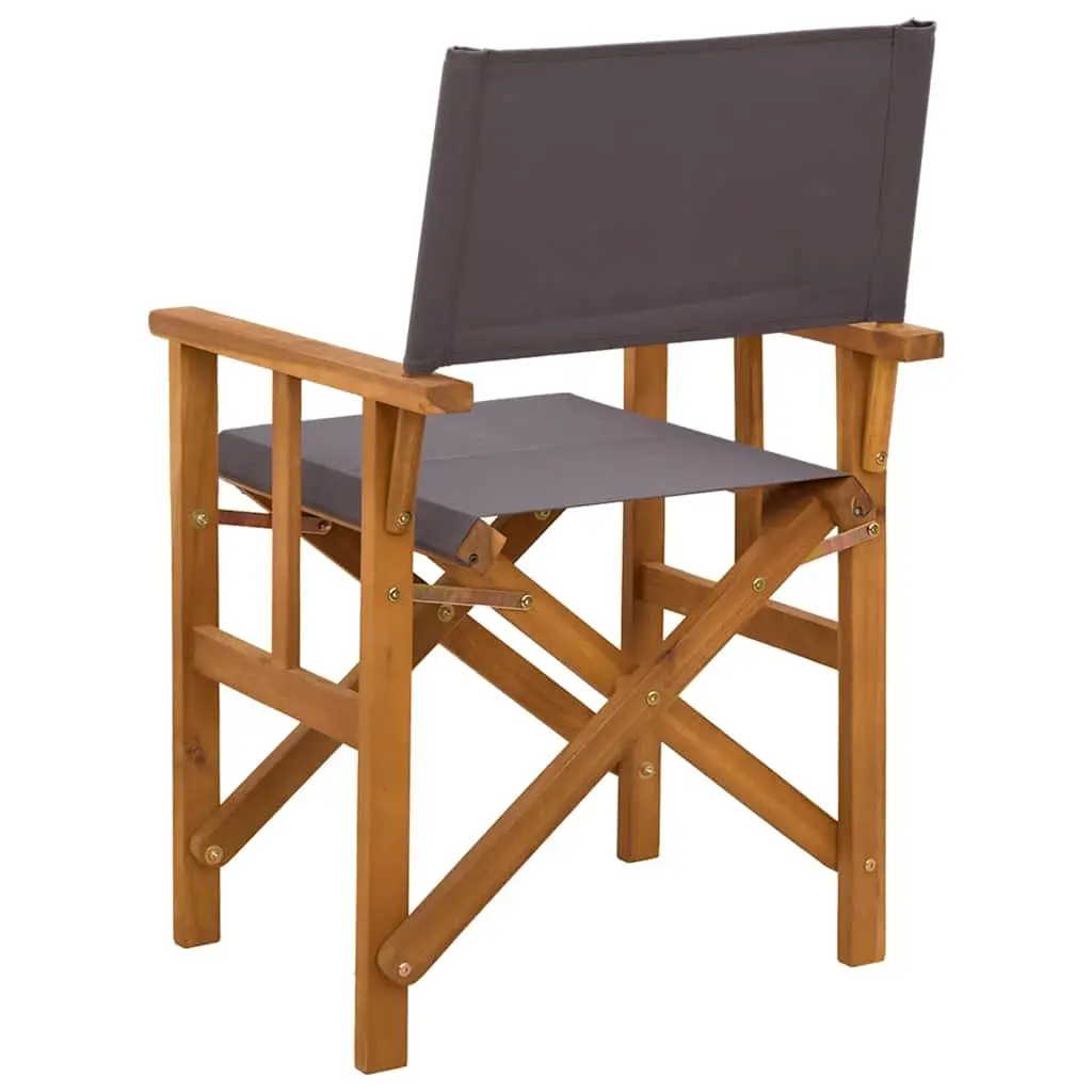 Folding Director's Chairs 2 Pack in Durable Brown Wood