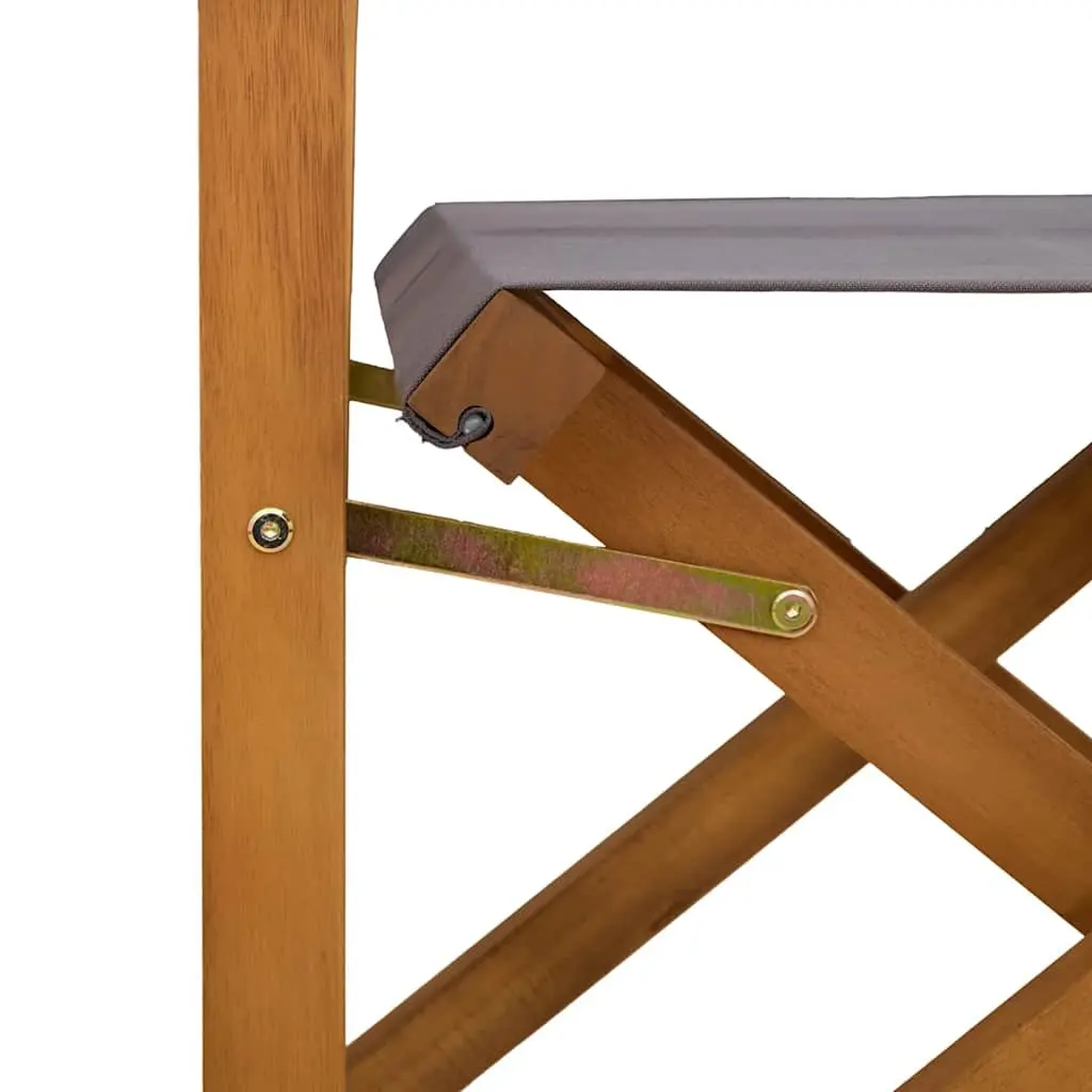 Folding Director's Chairs 2 Pack in Durable Brown Wood