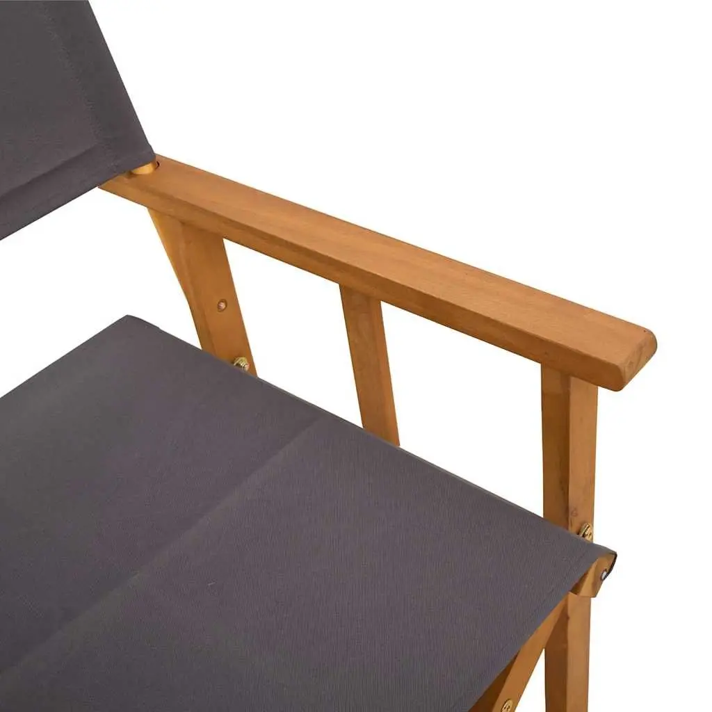 Folding Director's Chairs 2 Pack in Durable Brown Wood