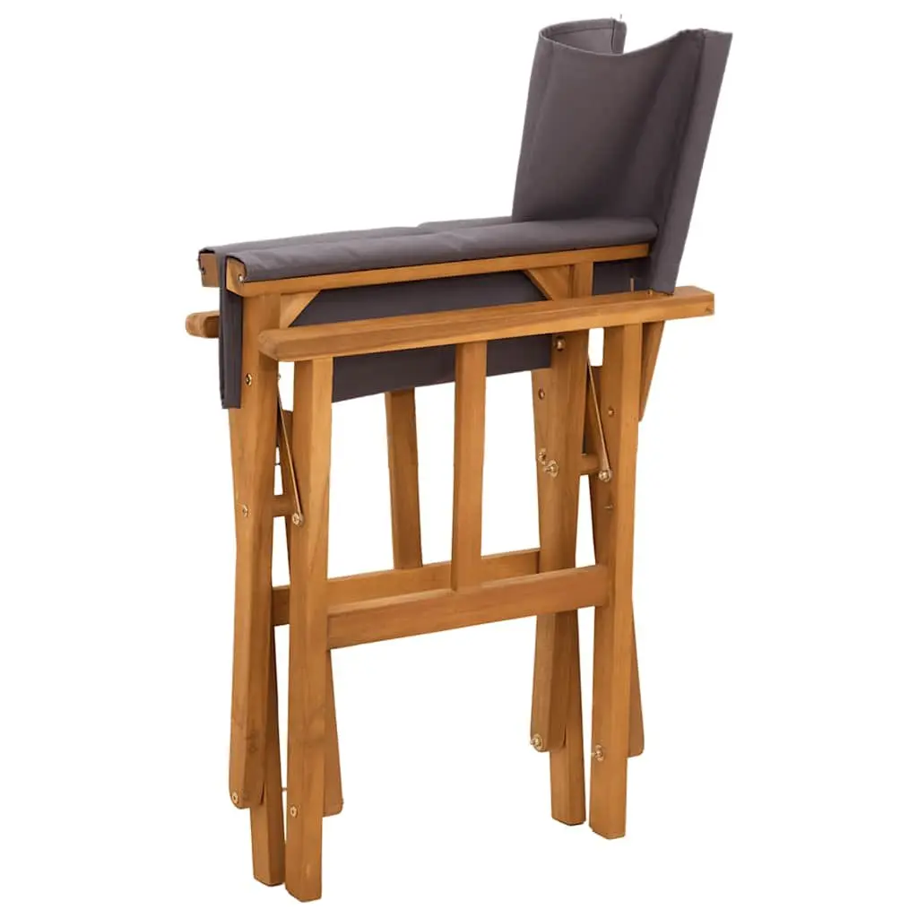 Folding Director's Chairs 2 Pack in Durable Brown Wood