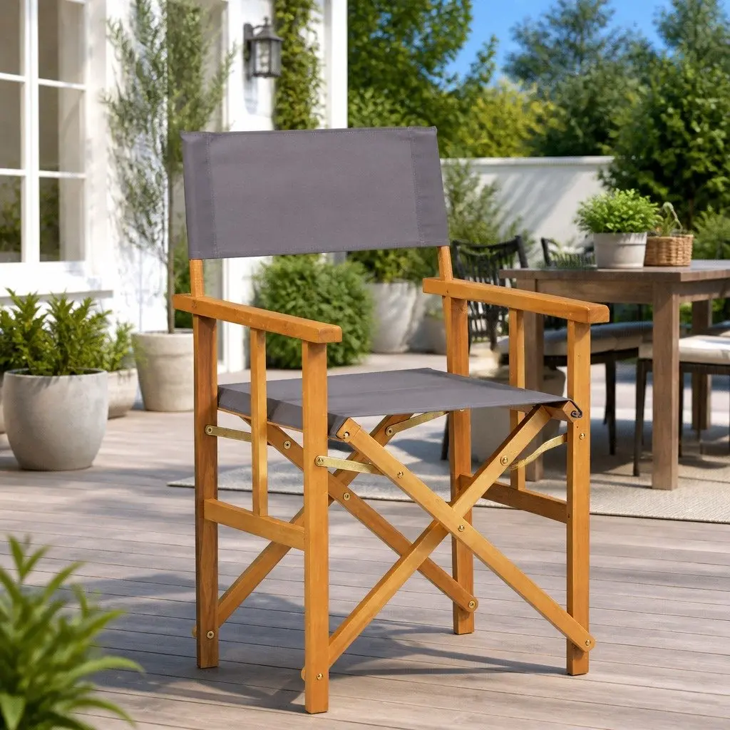 Outdoor Folding Director's Chair for Camping