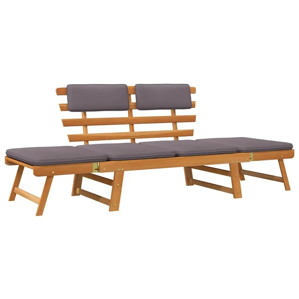 190cm Convertible Garden Daybed Bench with Cushions