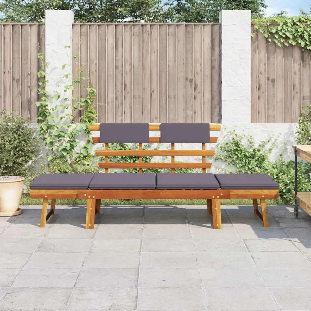 190cm Convertible Garden Daybed Bench with Cushions