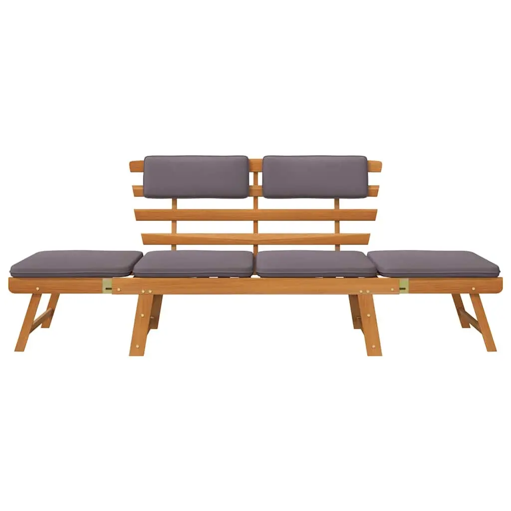 190cm Convertible Garden Daybed Bench with Cushions