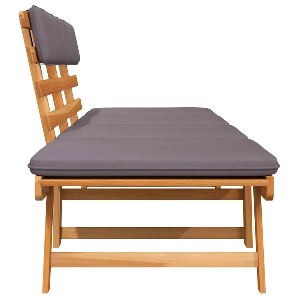 190cm Convertible Garden Daybed Bench with Cushions