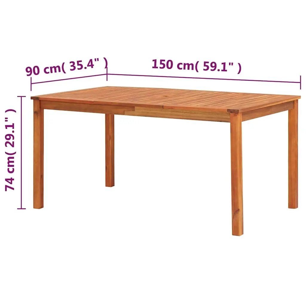 Brown Wood Outdoor Dining Table for Entertaining