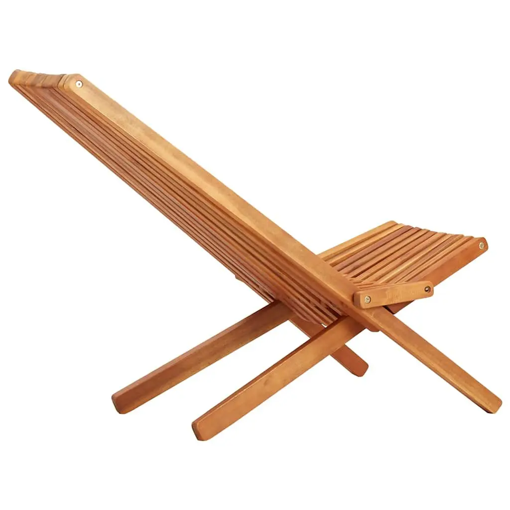 Acacia Wood Folding Lounge Chairs Set of 2