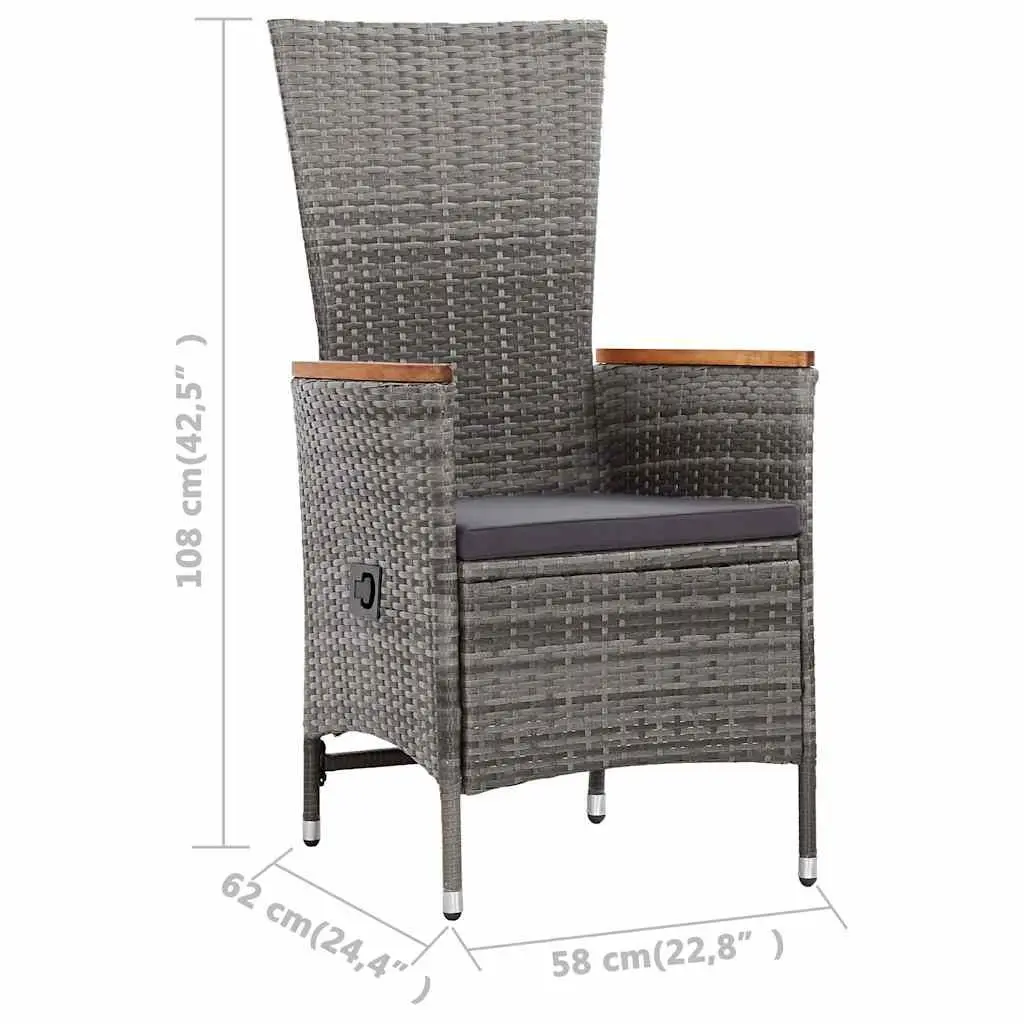 7 Piece Outdoor Dining Set in Grey