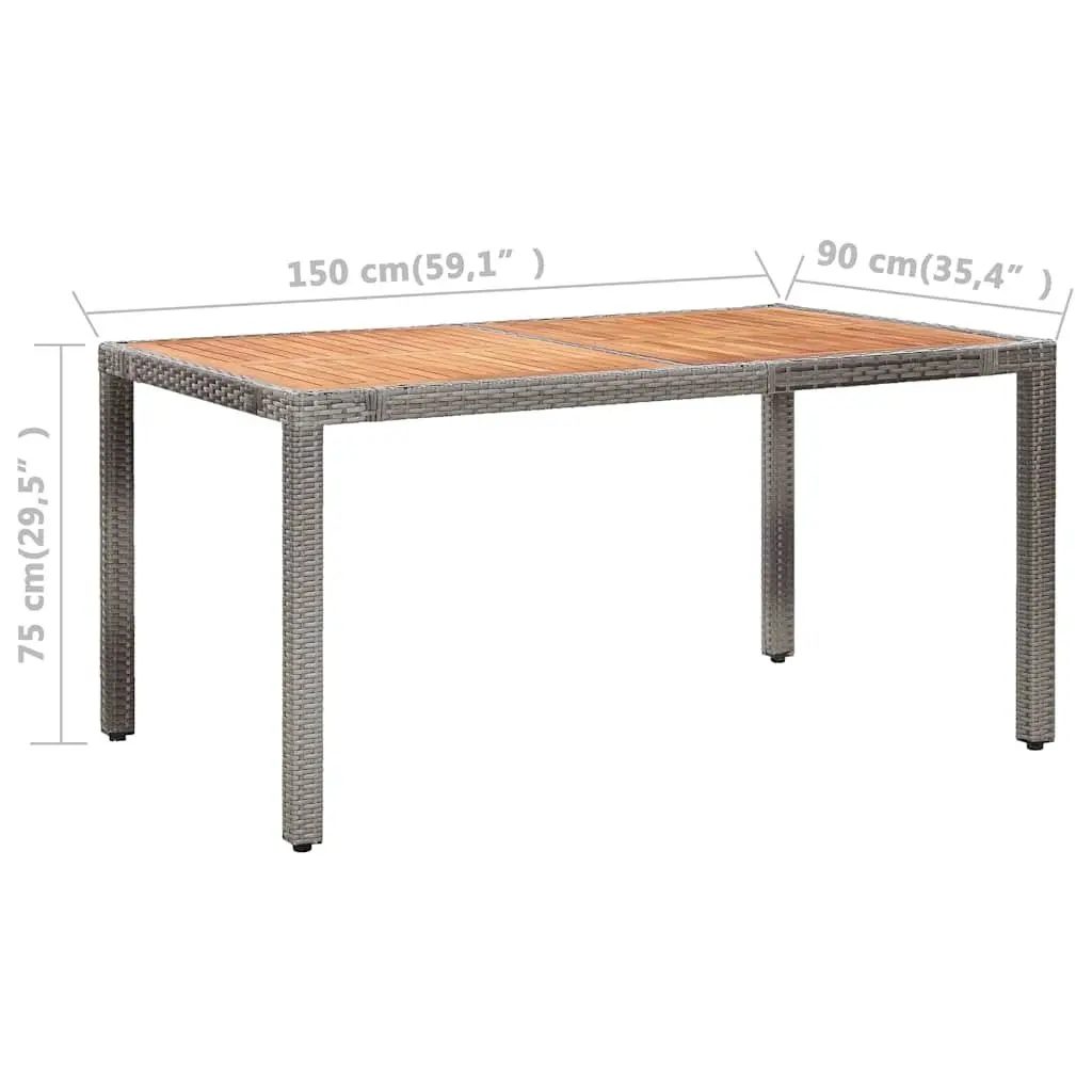 7 Piece Outdoor Dining Set in Grey
