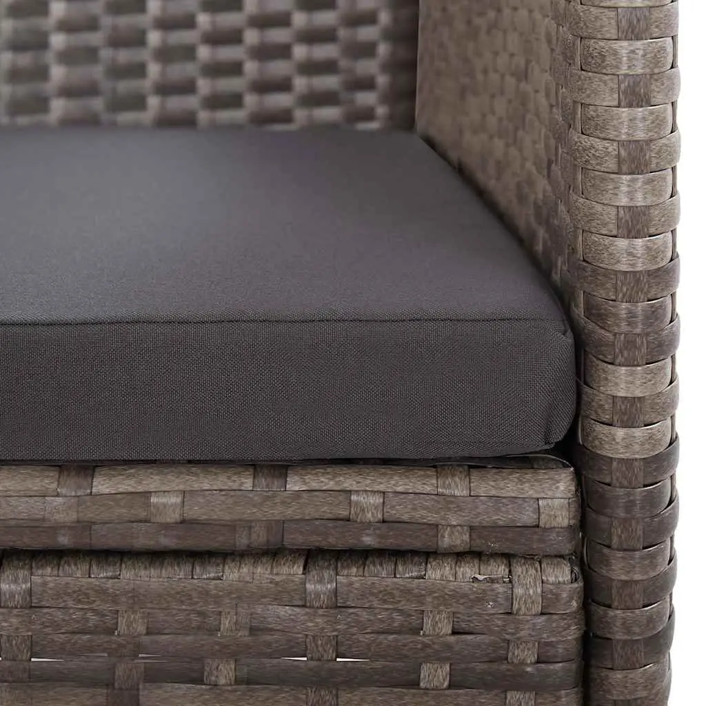 Outdoor Armchairs 2 pcs Set Garden Patio Seating with Cushions Grey