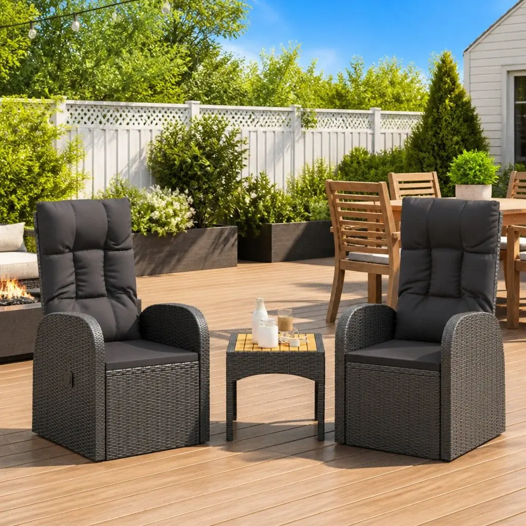 Reclining Armchairs 2 pcs for Outdoor Relaxation