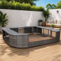 Durable Grey 268cm Square Spa Surround for Hot Tubs