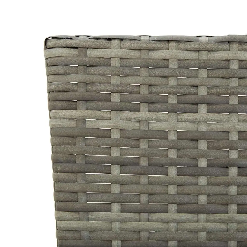 Outdoor Garden Bench PE Rattan 176cm Grey with Cushions