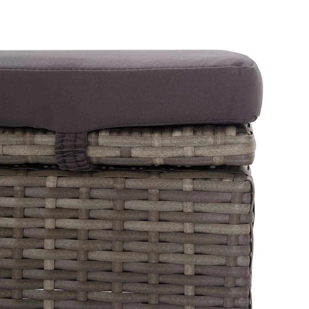 Sun Lounger with Canopy and Padded Cushion