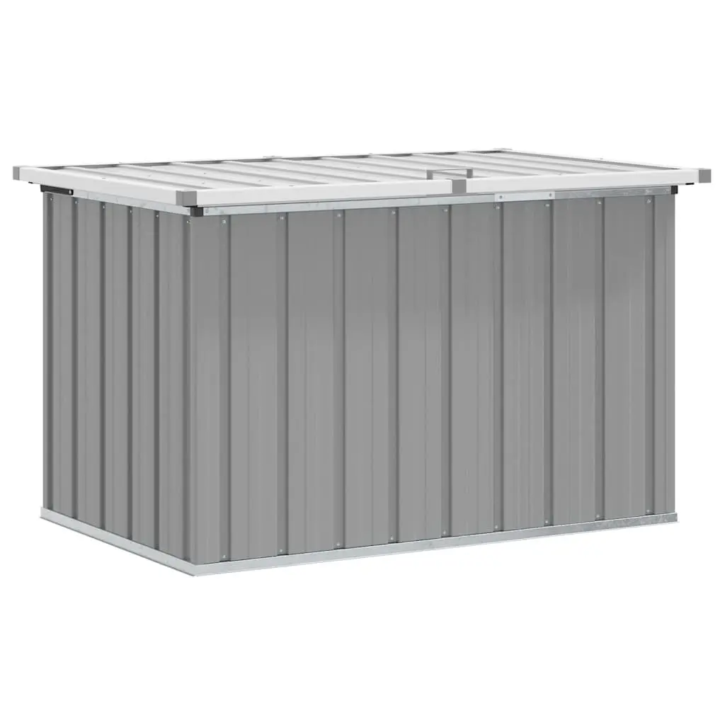 Garden Storage Box Galvanised Steel 109x67x65cm Grey Outdoor Patio Deck Container