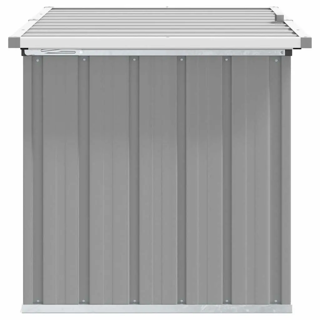 Garden Storage Box Galvanised Steel 109x67x65cm Grey Outdoor Patio Deck Container