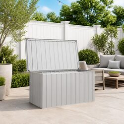 Durable Grey Garden Storage Box for Outdoor Essentials