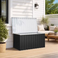 Anthracite Garden Storage Box for Outdoor Use